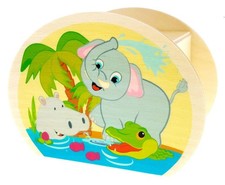 Holzdekoration Spardose