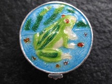 Pillendose Silber mit Emaille