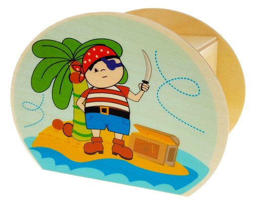 Holzdekoration spardose pirat - spardose,