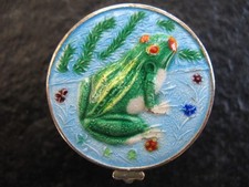 Pillendose Silber mit Emaille