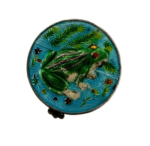 Vintage emaille silberdose mit - vintage,