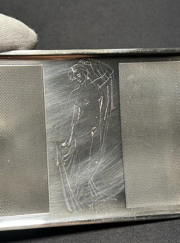 900 silber zigarettenetui mit - silber,