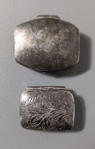 Alte silber pillendose - silber,